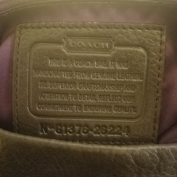 Coach Phoebe Brown Pebbled Leather Handbag - Picture 2 of 8